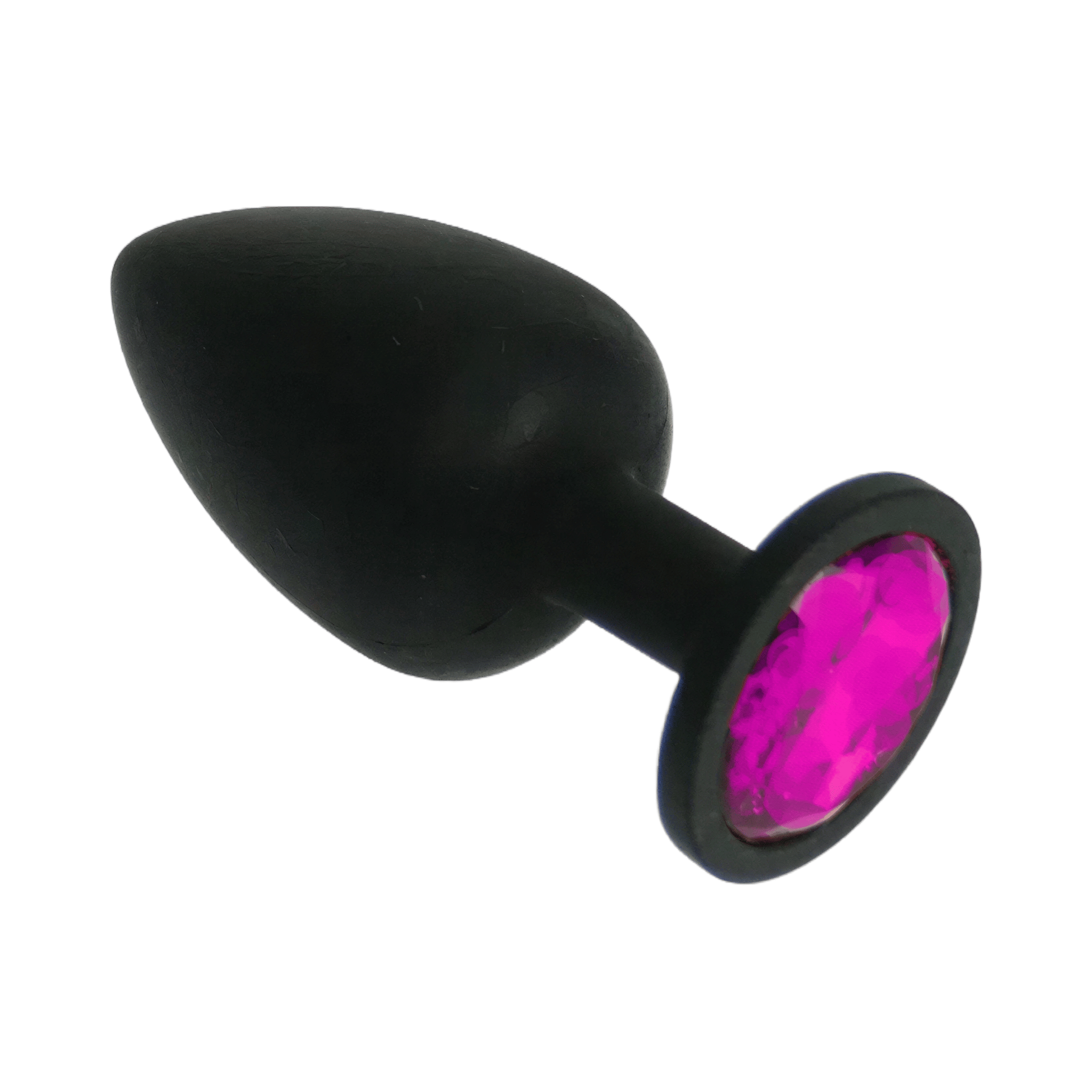 Small Black Silicone Butt Plug with Pink Jewel by LXB - Eros And Company - Online Sex Shop Small Black Silicone Butt Plug with Pink Jewel by LXB - Eros And Company - Online Sex Shop