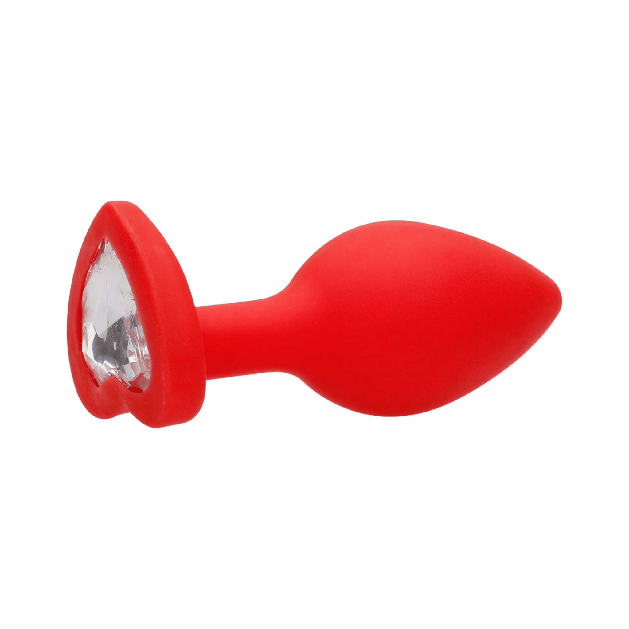 Heart-shaped Red Silicone Butt Plug by Ouch - Eros and Company