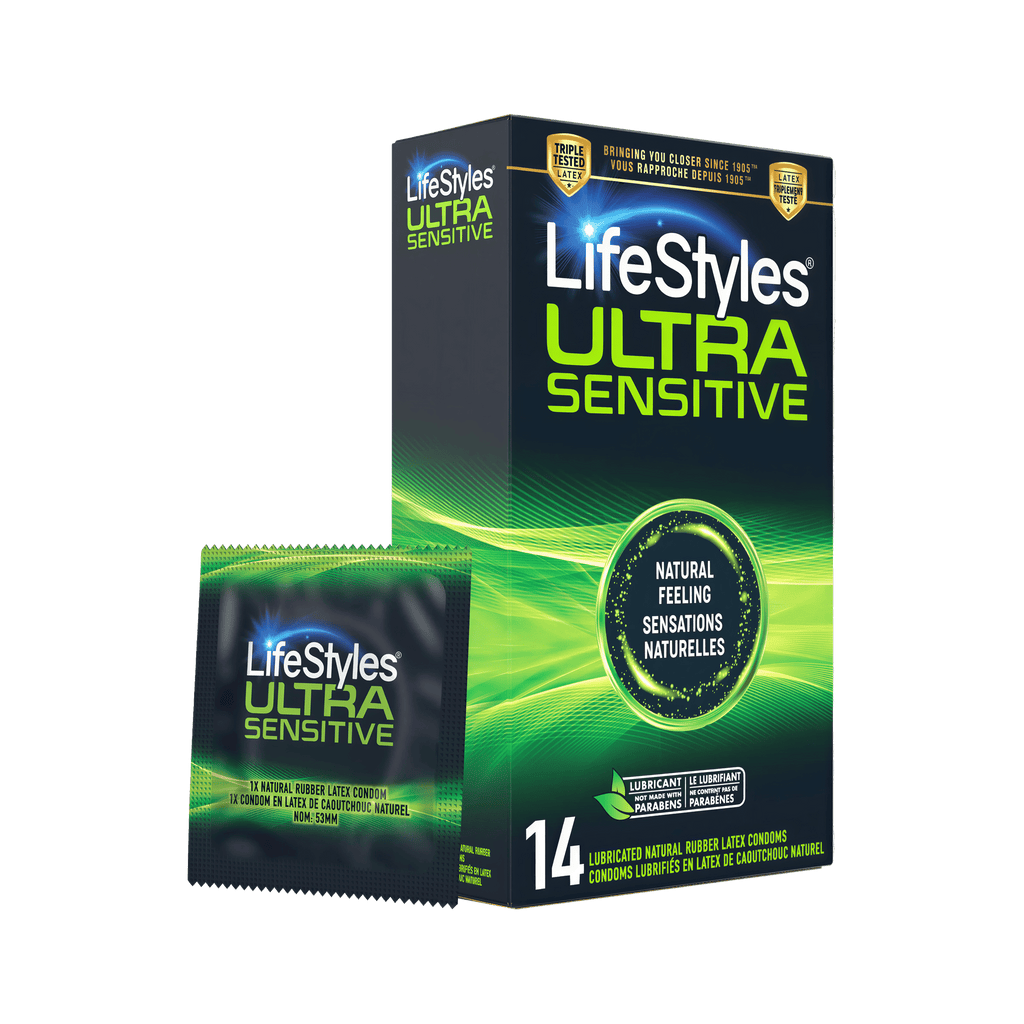 Ultra Sensitive Natural Feeling Lubricated Condoms - Pack of 14 - by Lifestyles