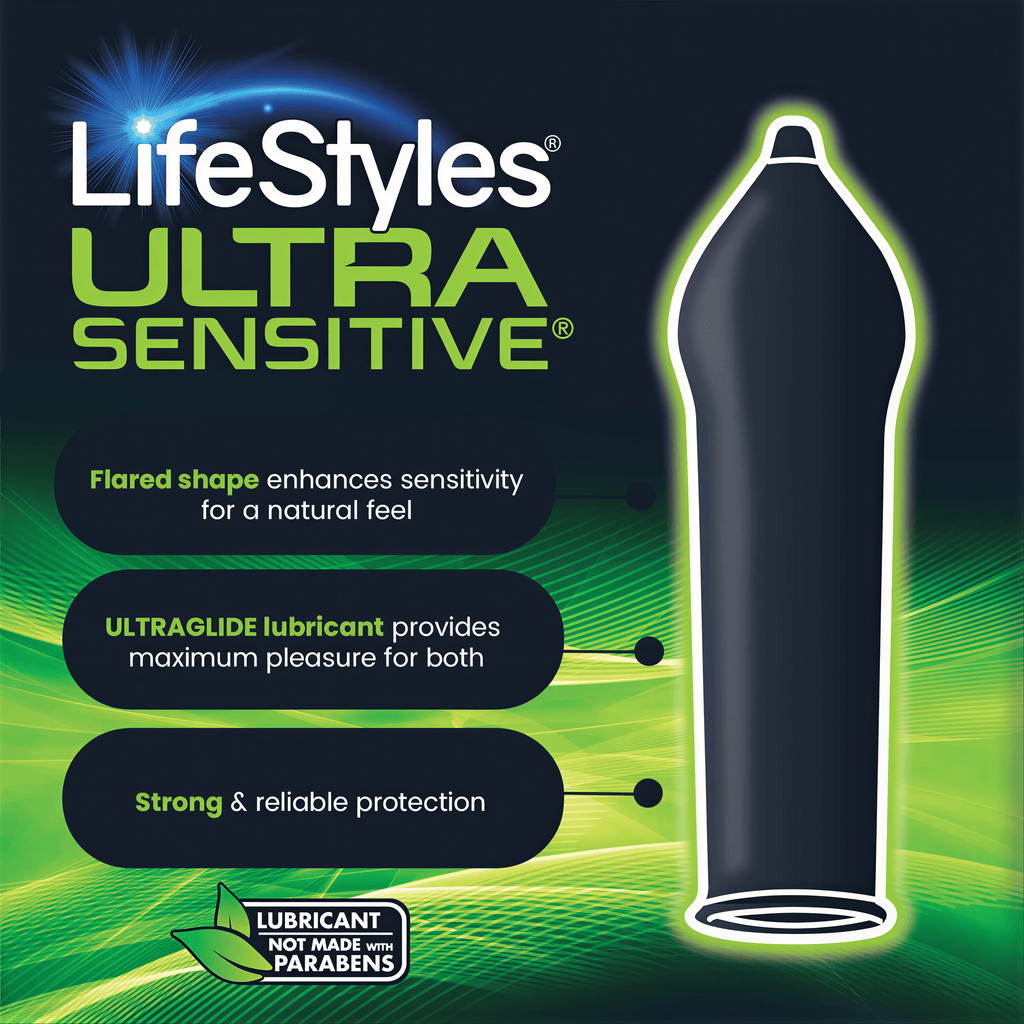 Ultra Sensitive Natural Feeling Lubricated Condoms - Pack of 14 - by Lifestyles