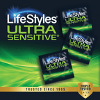 Ultra Sensitive Natural Feeling Lubricated Condoms - Pack of 14 - by Lifestyles