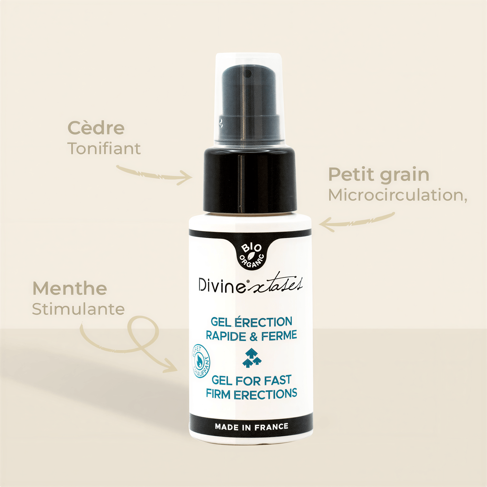 Gel érection rapide et ferme bio par Divinextases