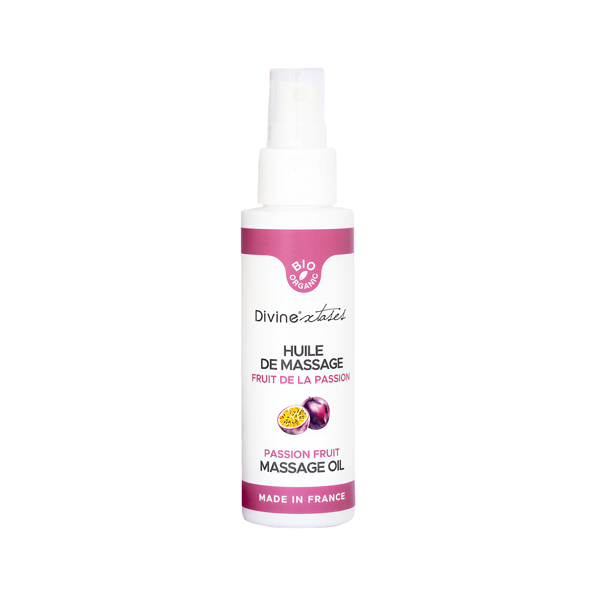 Huile de massage bio Fruit de la Passion 100ml par Divinextases
