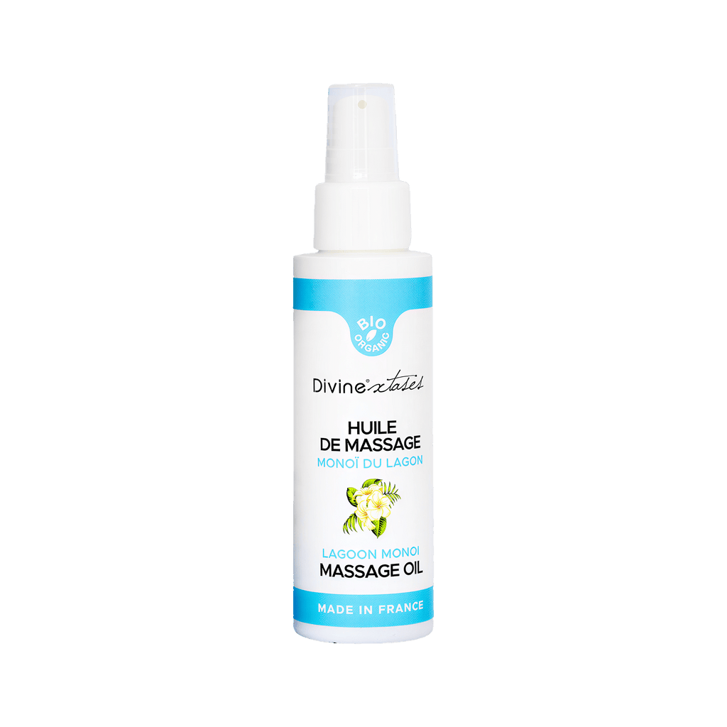 Huile de massage bio Monoï du Lagon 100ml par Divinextases