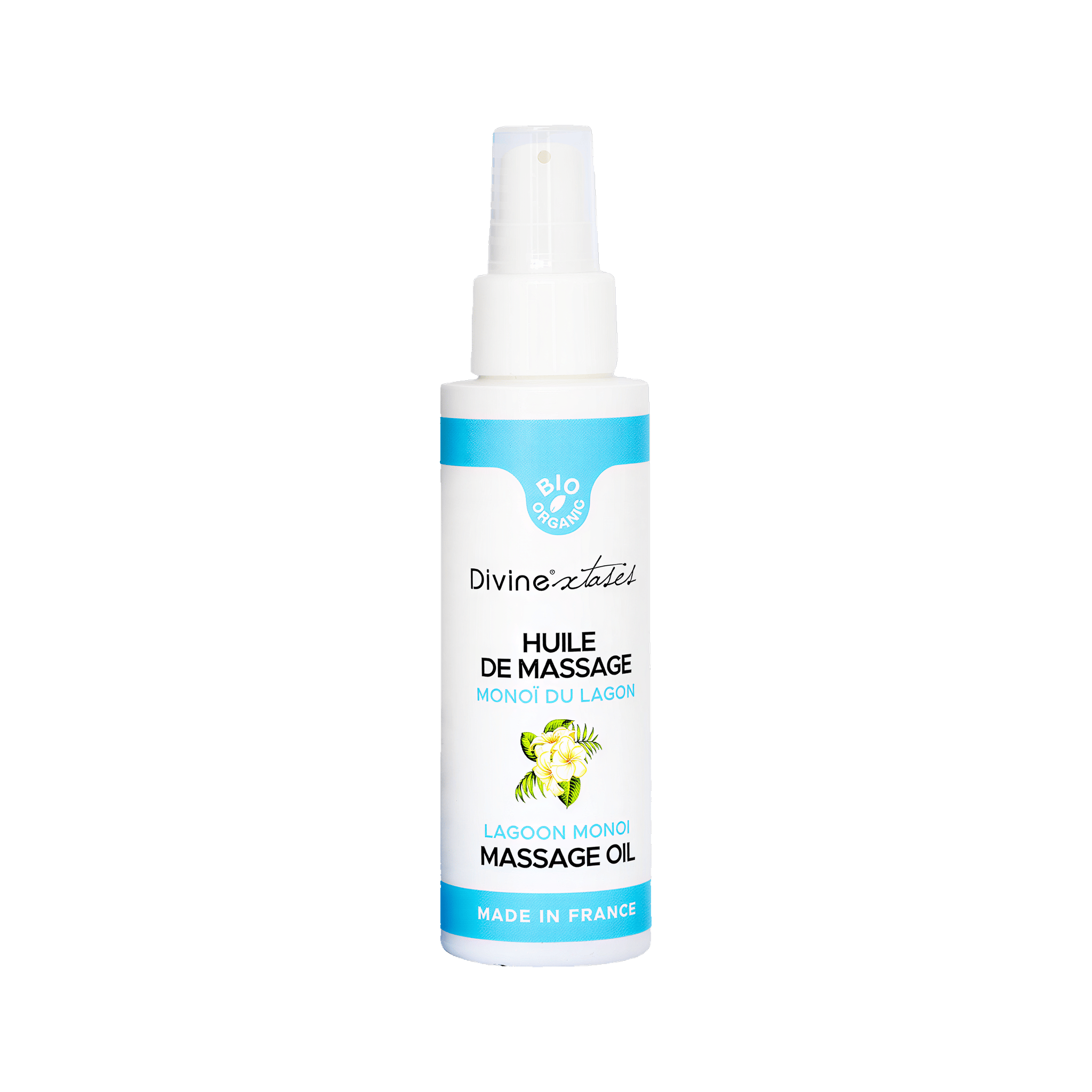 Huile de massage bio Monoï du Lagon 100ml par Divinextases
