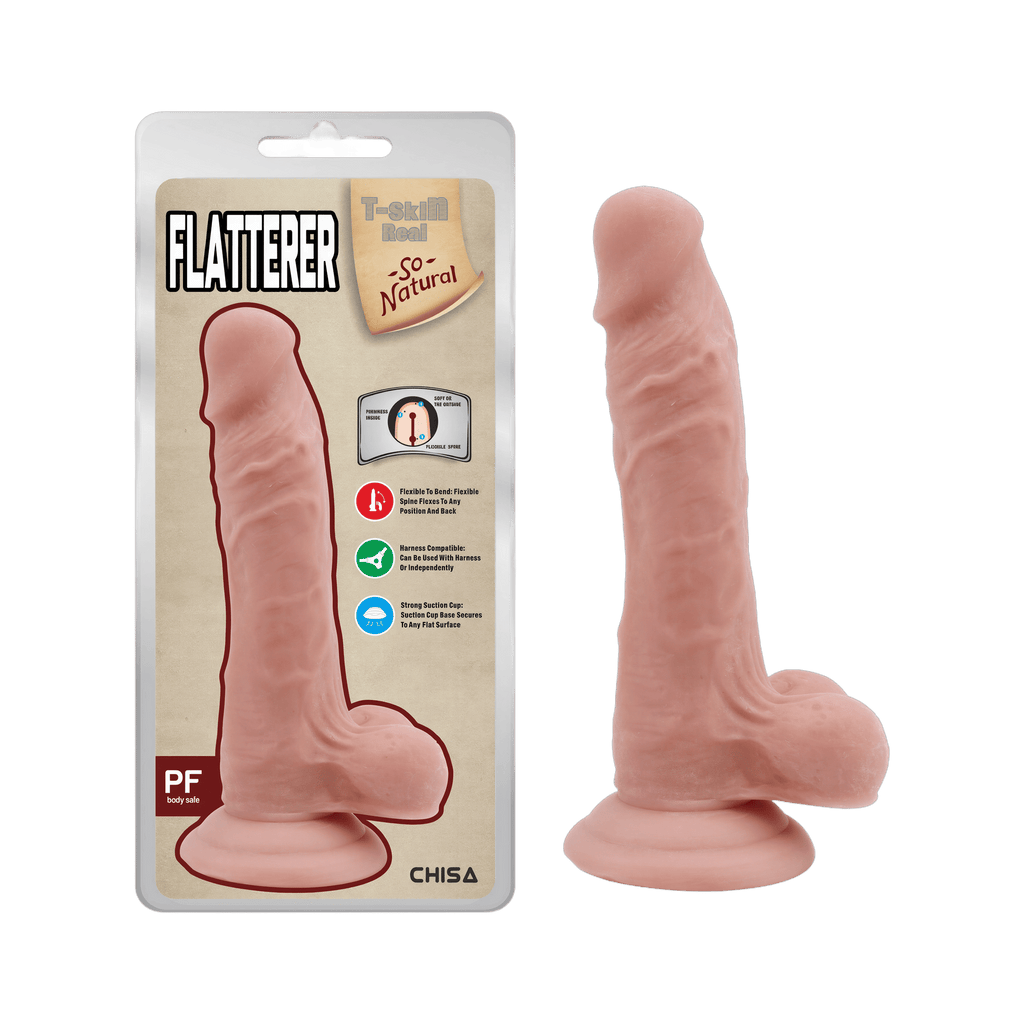 Dildo réaliste de 7,3 pouces avec testicules The Flatterer par Chisa