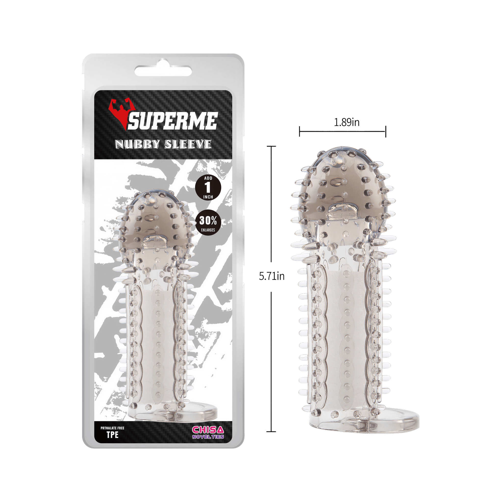 Manchon pénien texturé Nubby par Superme