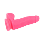 Dildo Dual Density 6.7 pouces  avec testicules rose par Chisa
