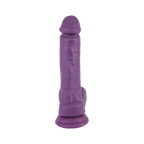 Dildo Dual Density 8.2 pouces avec testicules mauve par Chisa