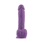 Dildo Dual Density 8.2 pouces avec testicules mauve par Chisa