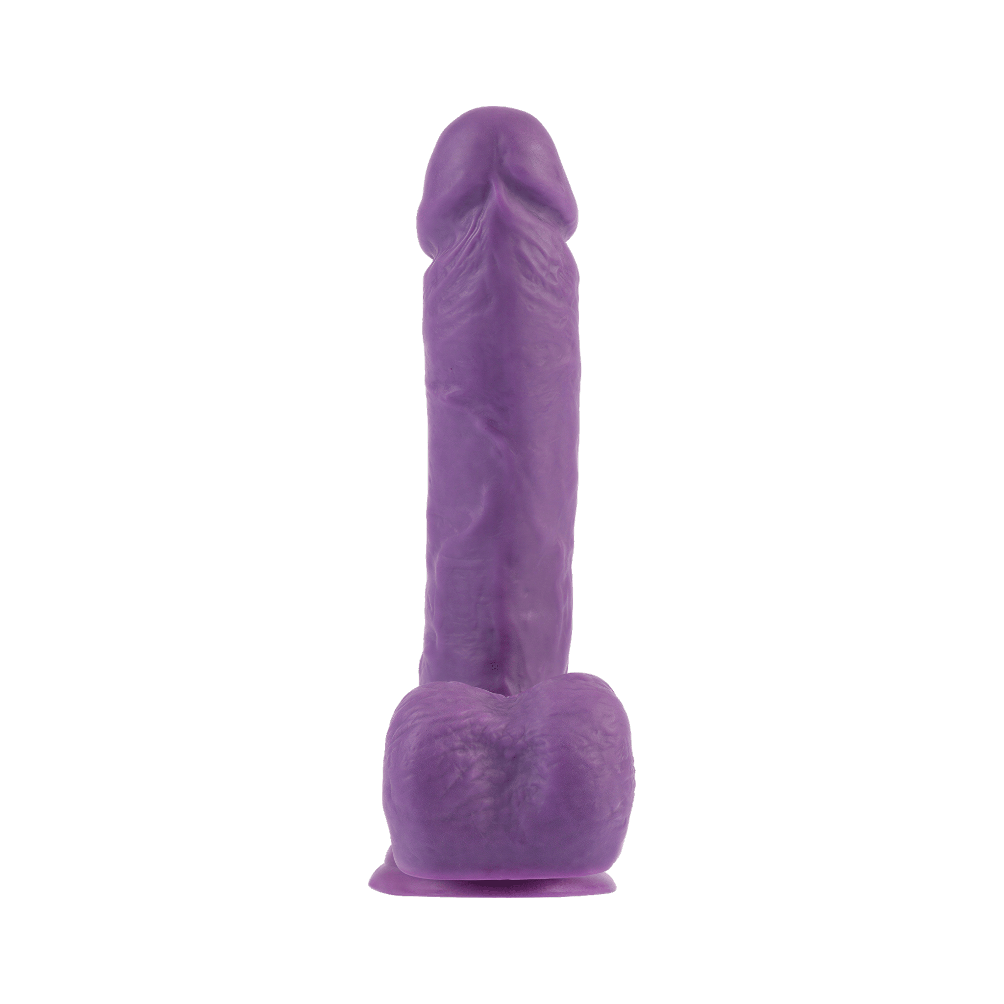 Dildo Dual Density 8.2 pouces avec testicules mauve par Chisa