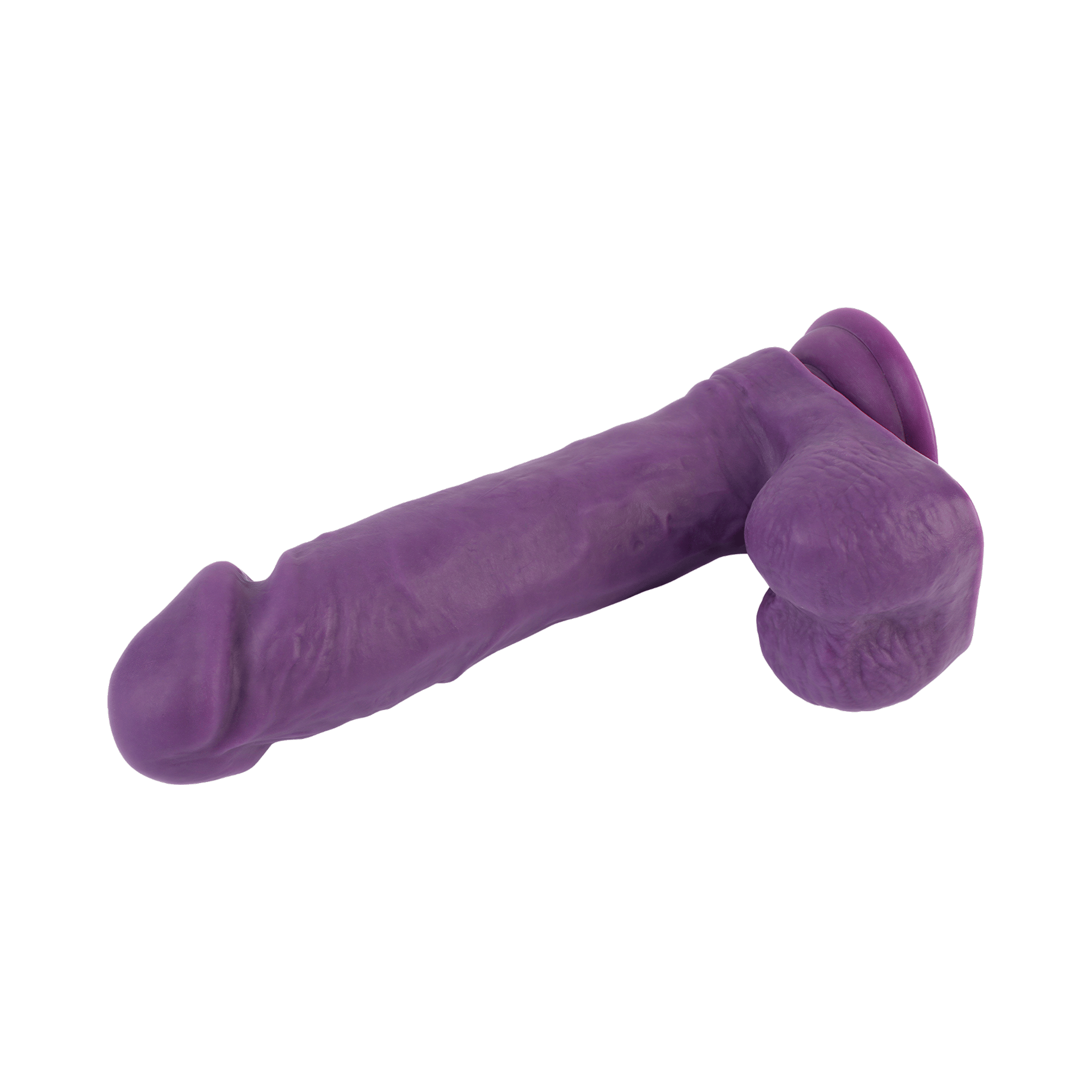 Dildo Dual Density 8.2 pouces avec testicules mauve par Chisa