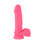 Dildo Dual Density 7.6 pouces ravec testicules rose par Chisa