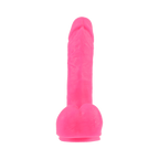 Dildo Dual Density 7.6 pouces ravec testicules rose par Chisa