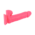 Dildo Dual Density 7.6 pouces ravec testicules rose par Chisa
