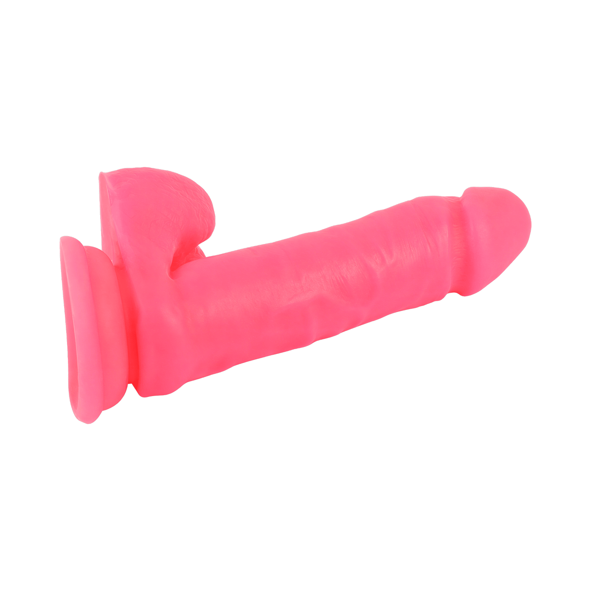 Dildo Dual Density 7.6 pouces ravec testicules rose par Chisa