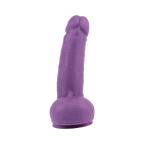 Dildo Dual Density 7 pouces avec testicules mauve par Chisa