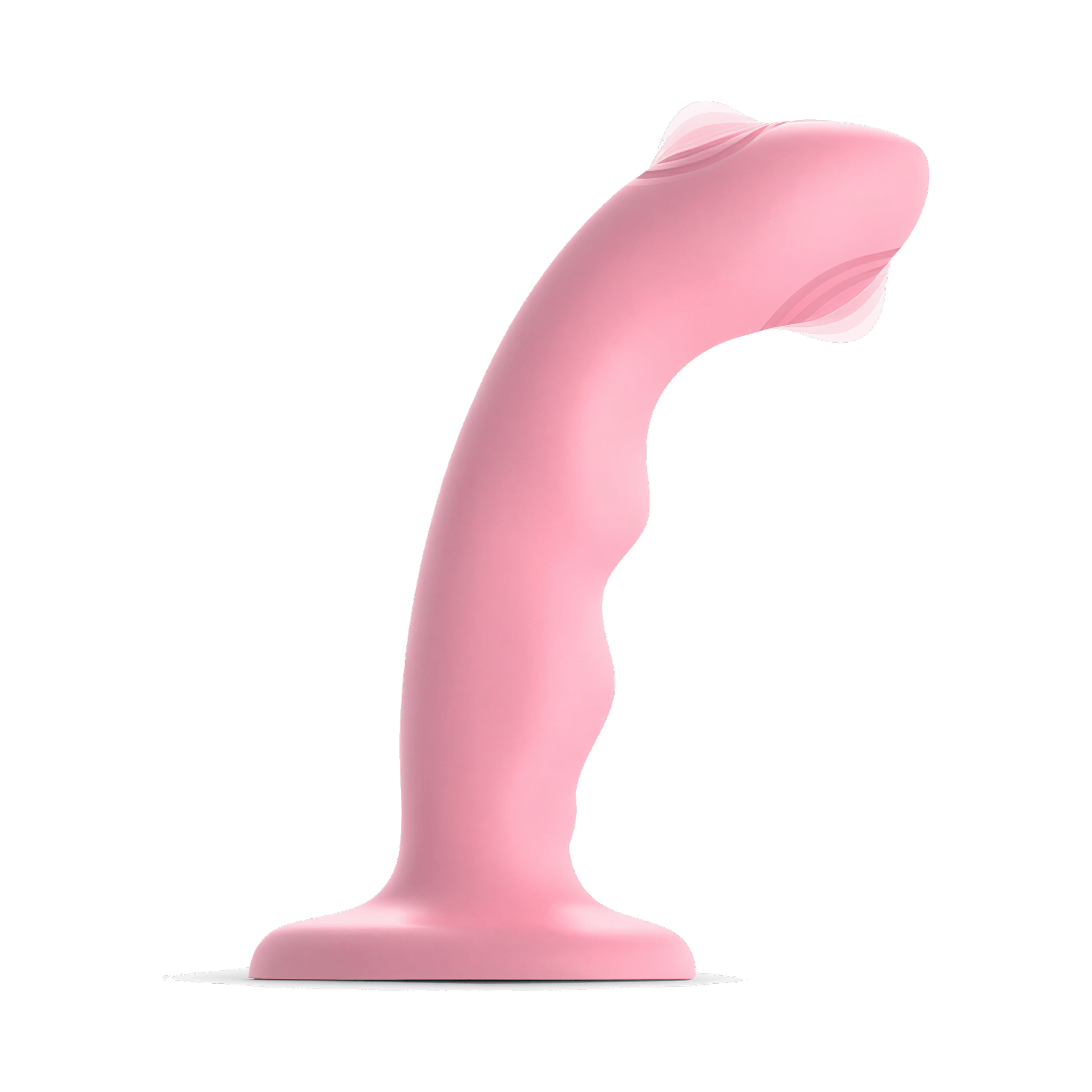 Dildo rose vibrant à double tapotement par Strap-On-Me