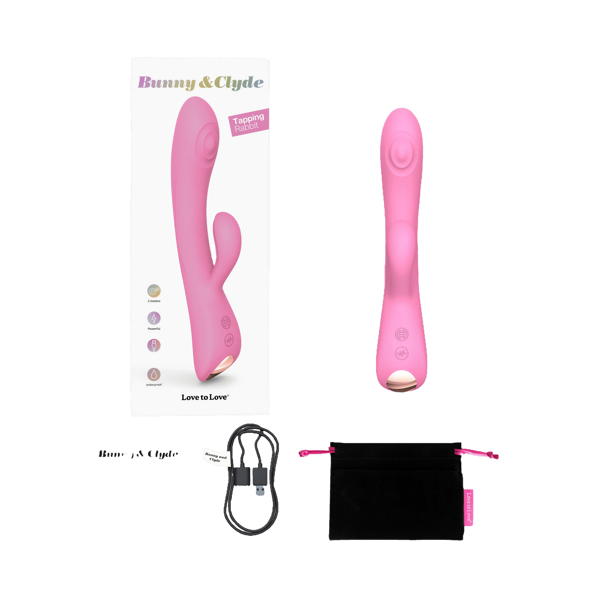 Vibrateur Bunny and Clyde Rose par Love to Love