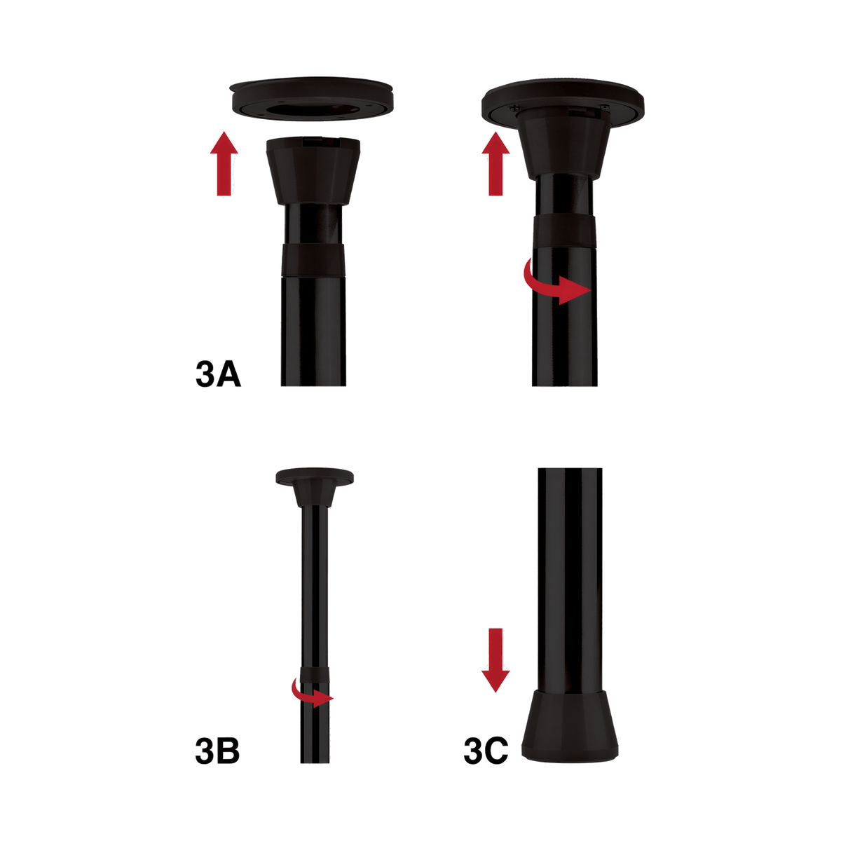 Barre de danse noire ajustable par Ouch