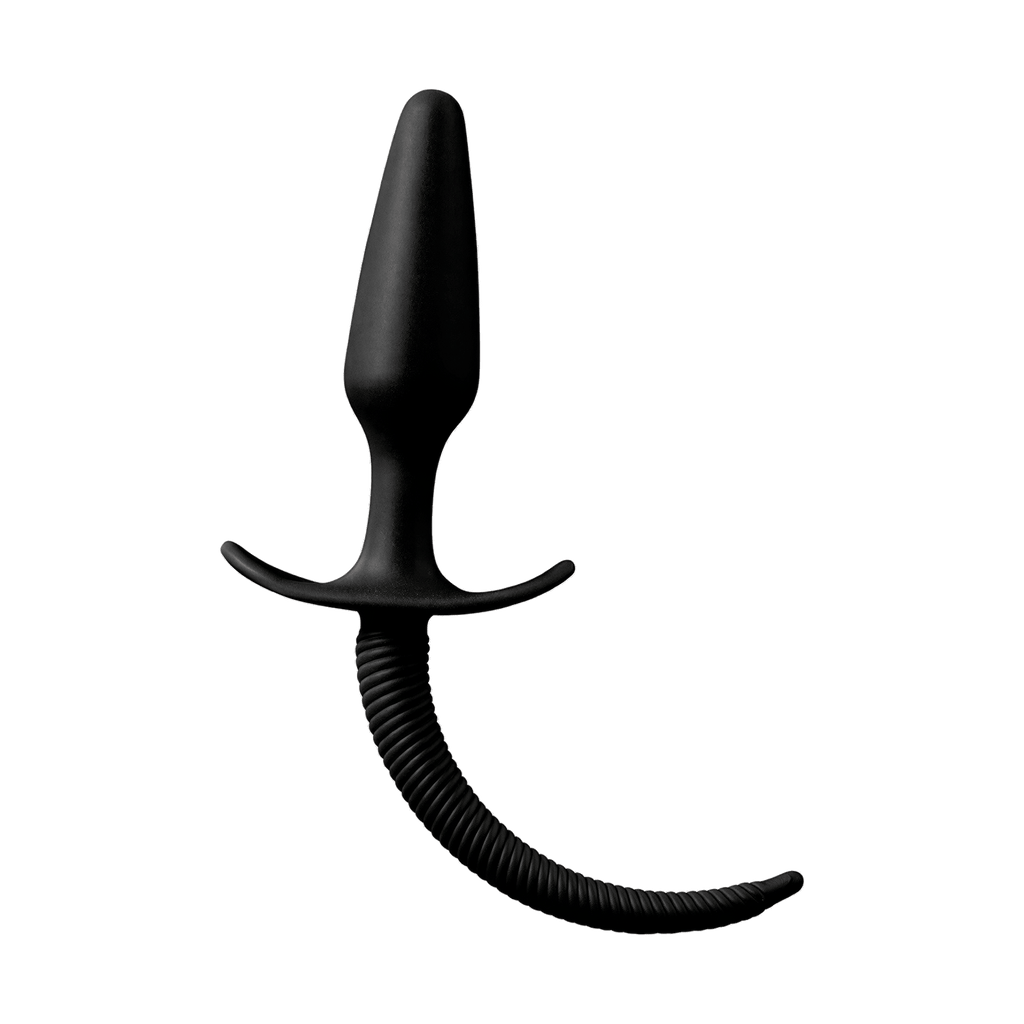 Manchon anal avec queue en silicone noir Shove Up