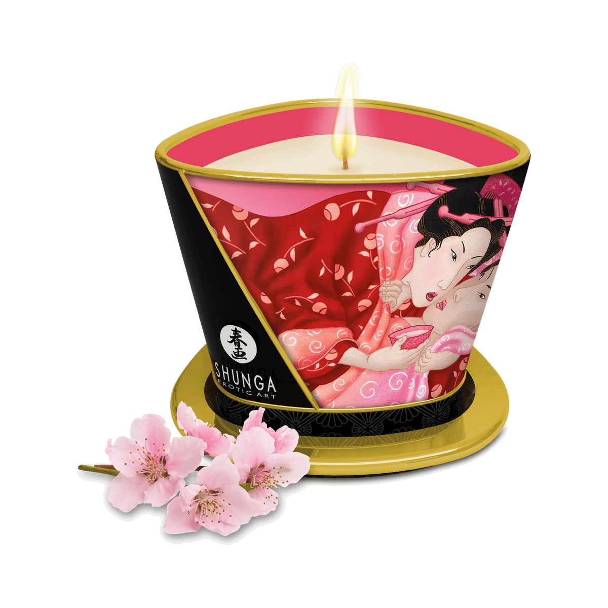 Chandelle à massage Fleurs de Cerisier par Shunga