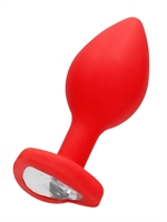 2. Boutique érotique, Manchon anal en silicone rouge avec base en forme de coeur par Ouch