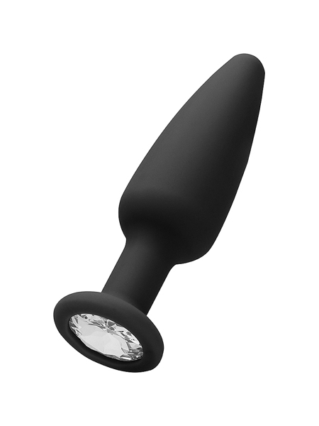 Manchon anal en silicone noir avec base en bijou par Ouch